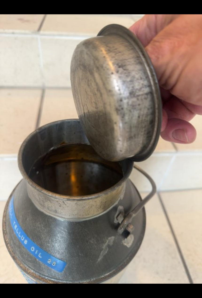 Gl. væskebeholder m/taphane